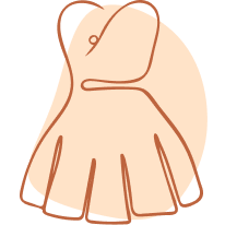 illustration d'une robe dessinée d'un seul trait